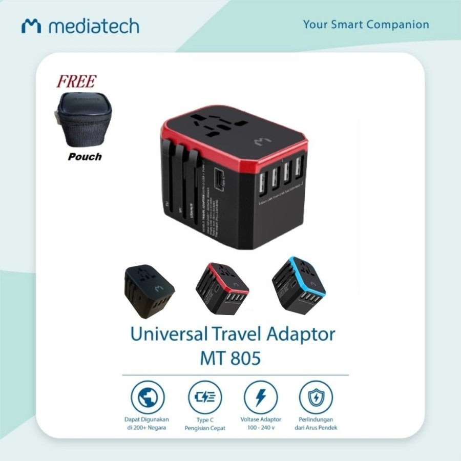 Mediatech Universal travel charger & adapter MT 805   - 630002