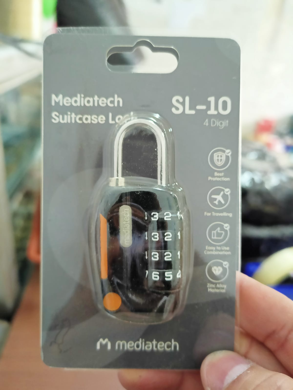 Mediatech Suitcase lock gembok SL-10  gembok koper - 470027BLACK