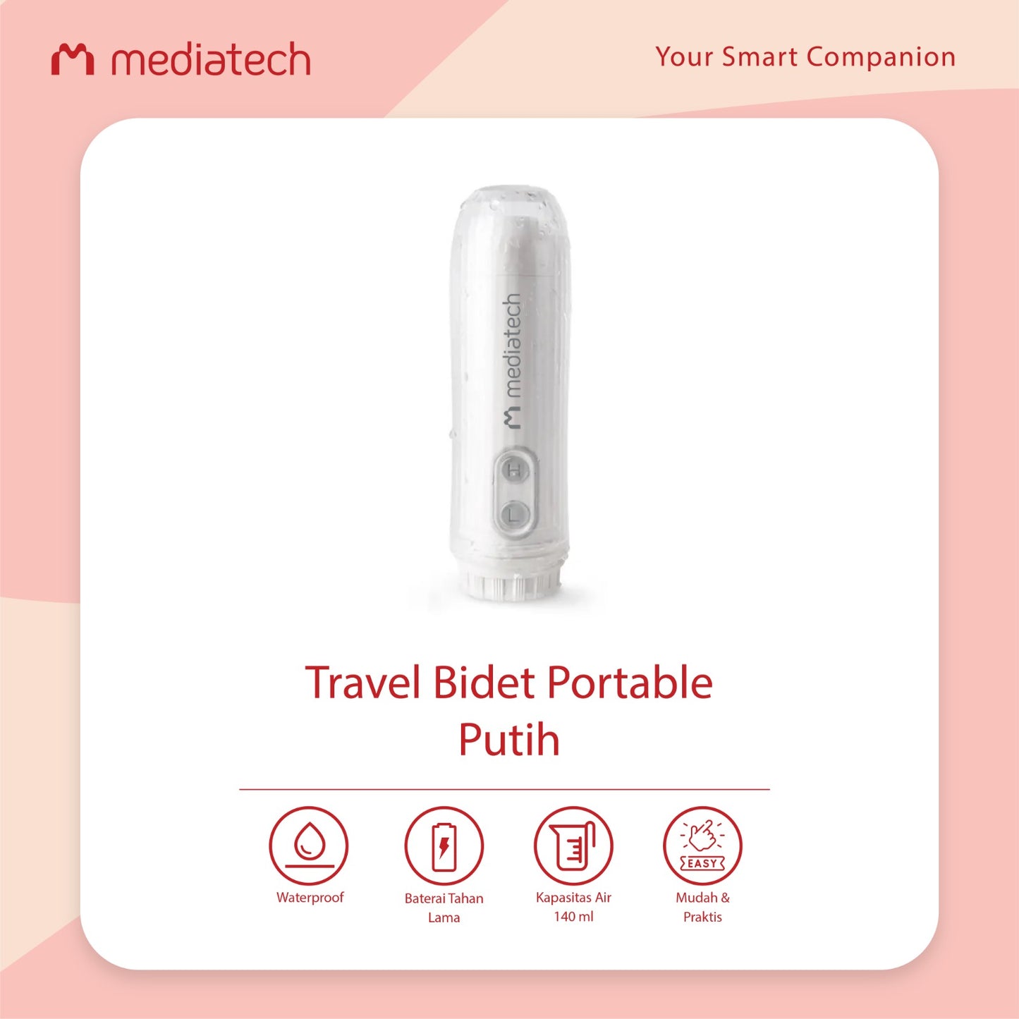 Mediatech Travel Portable Bidet Electric - 82572